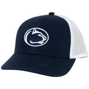 youth trucker hat Penn State Athletic Logo navy